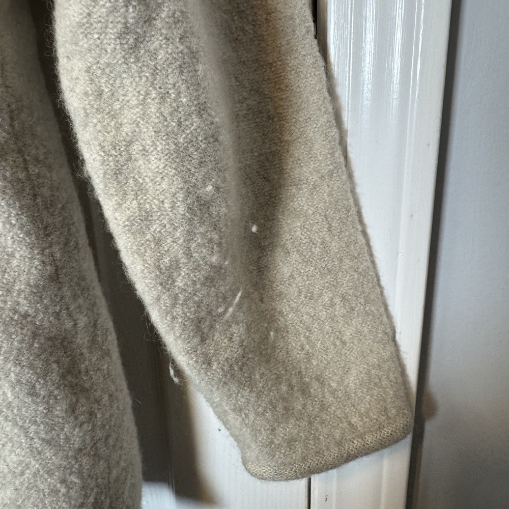 Vintage Cherokee‎ Wool Cardigan Womens Large Sweater Tan Beige - Picture 6 of 9
